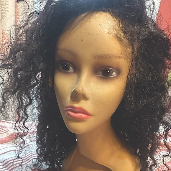 Curly Black Human Hair Wig